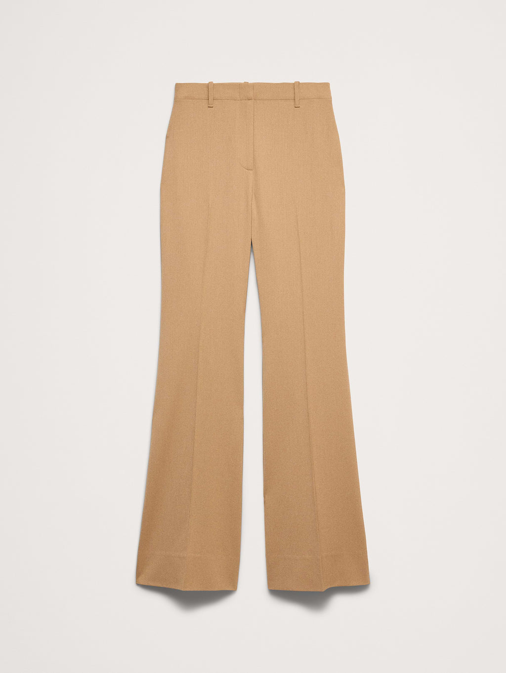 Ultra High-Rise Flare Italian Lightweight Wool Pant - Camel
