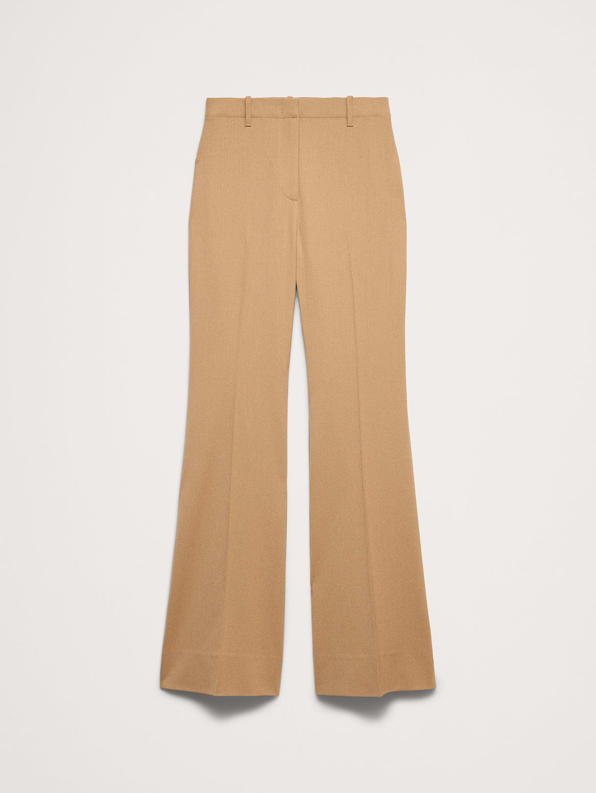 Ultra High-Rise Flare Italian Lightweight Wool Pant - Camel