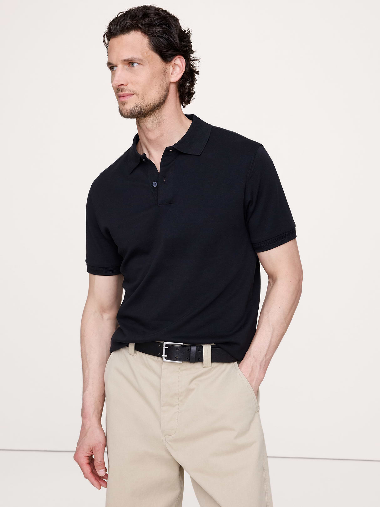 Luxury-Touch Polo - Black