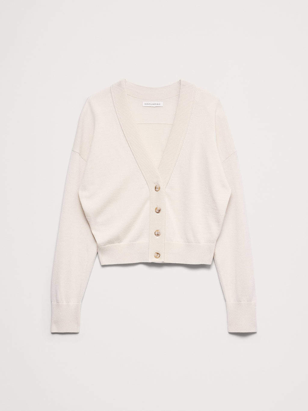 Merino Cardigan Sweater - Almond Milk Beige