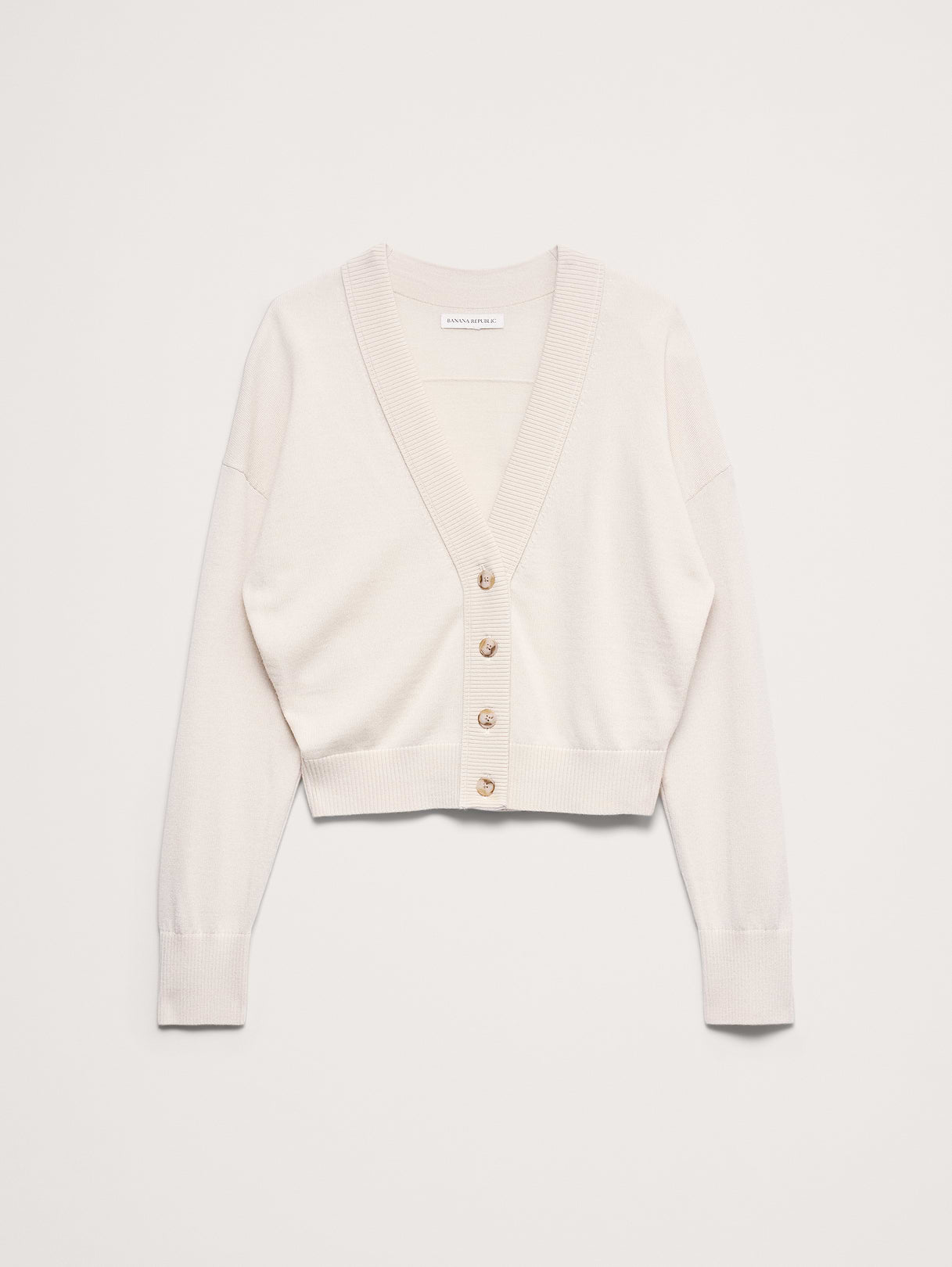 Merino Cardigan Sweater - Almond Milk Beige