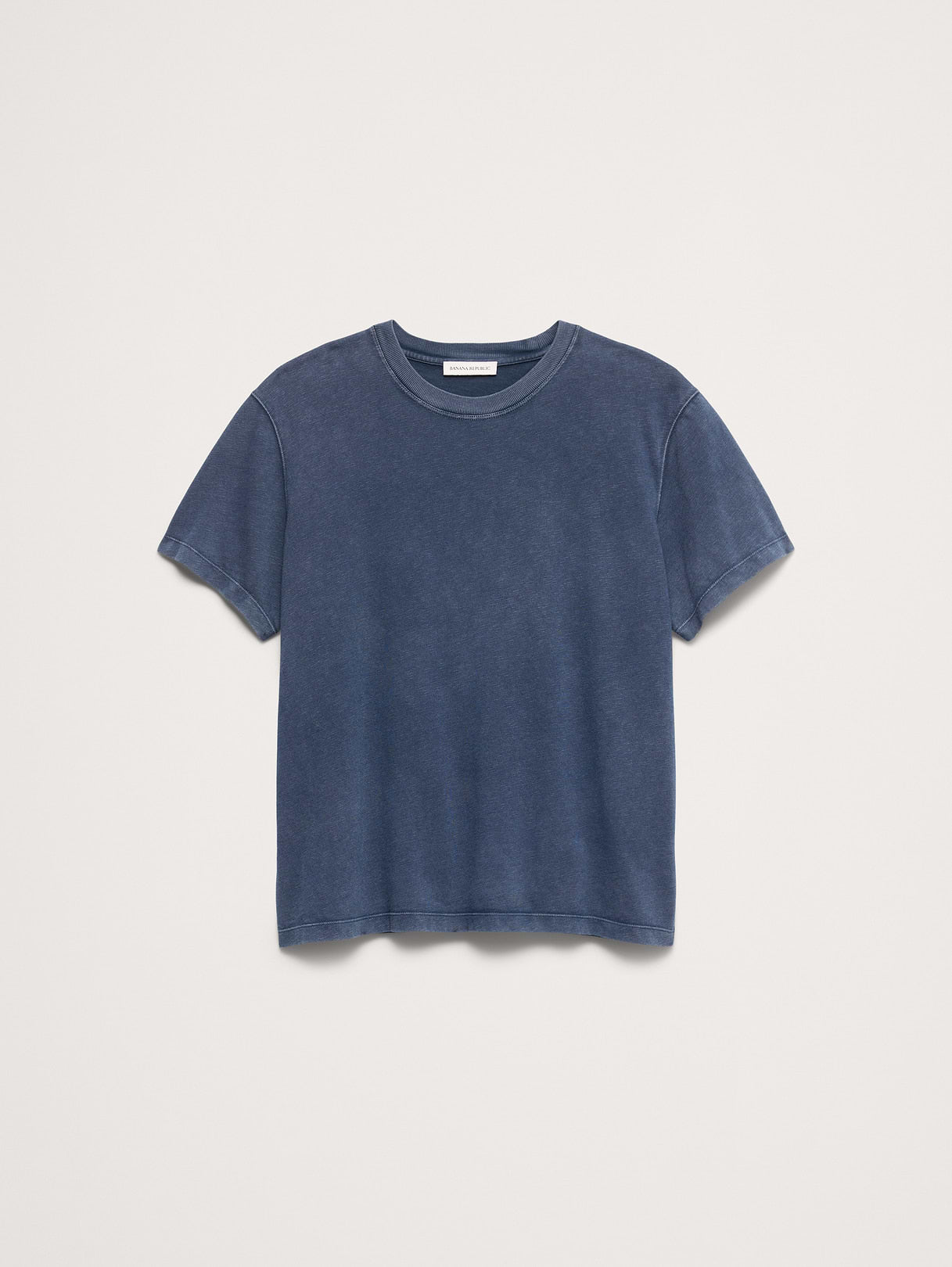 Midweight Cotton Slub Crew-Neck T-Shirt - Navy Blue