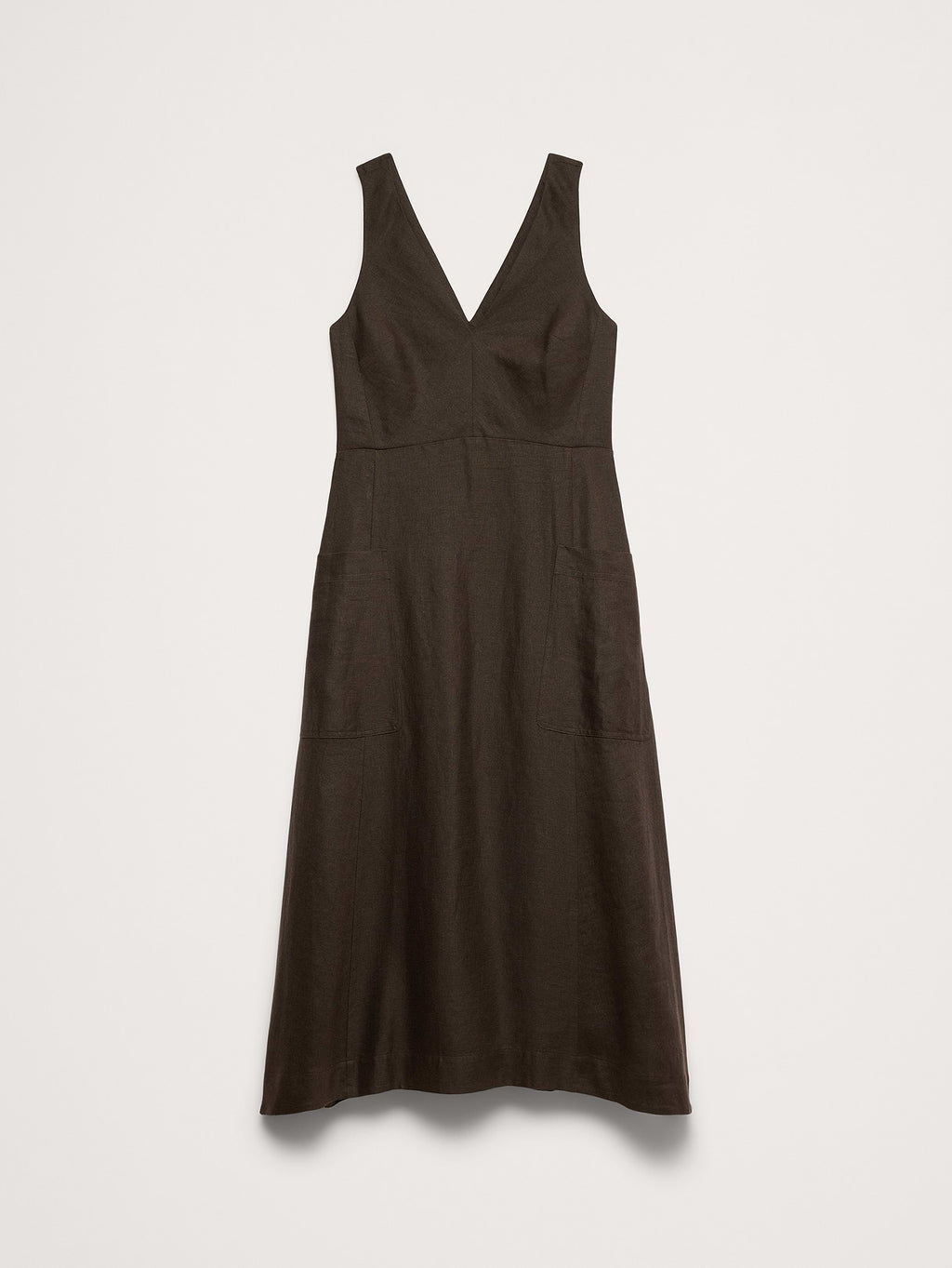 Linen Pocket Maxi Dress - Brownstone