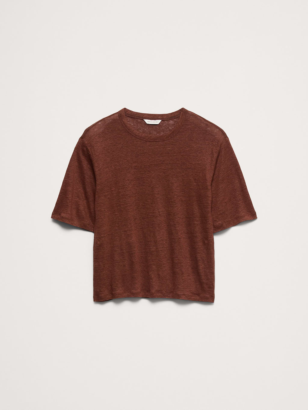 Relaxed Linen T-Shirt - Chocolate Brown