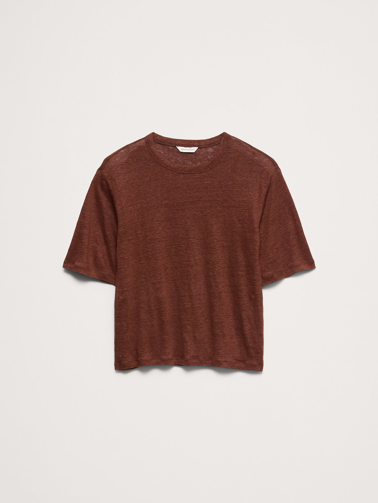 Relaxed Linen T-Shirt - Chocolate Brown