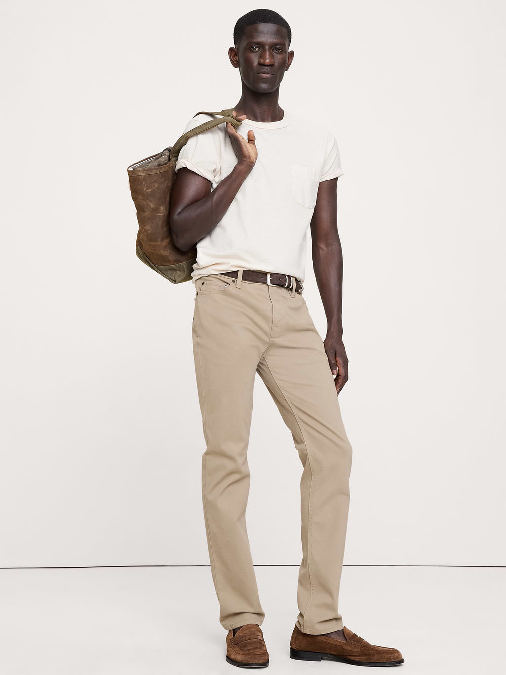Slim Traveler Pant - Khaki Beige