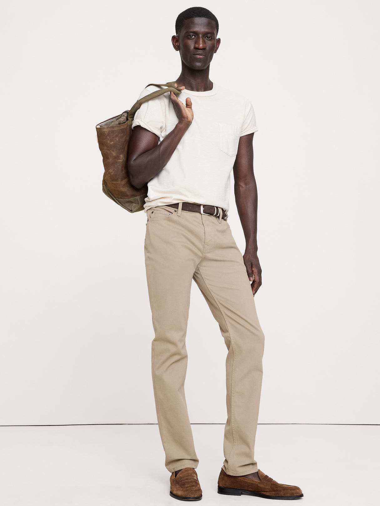 Slim Traveler Pant - Khaki Beige