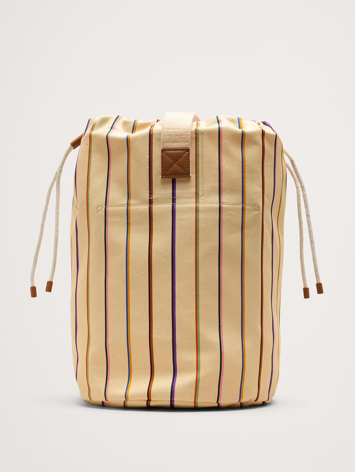 Cotton Canvas Crossbody Bag - Pastel Multi Stripe