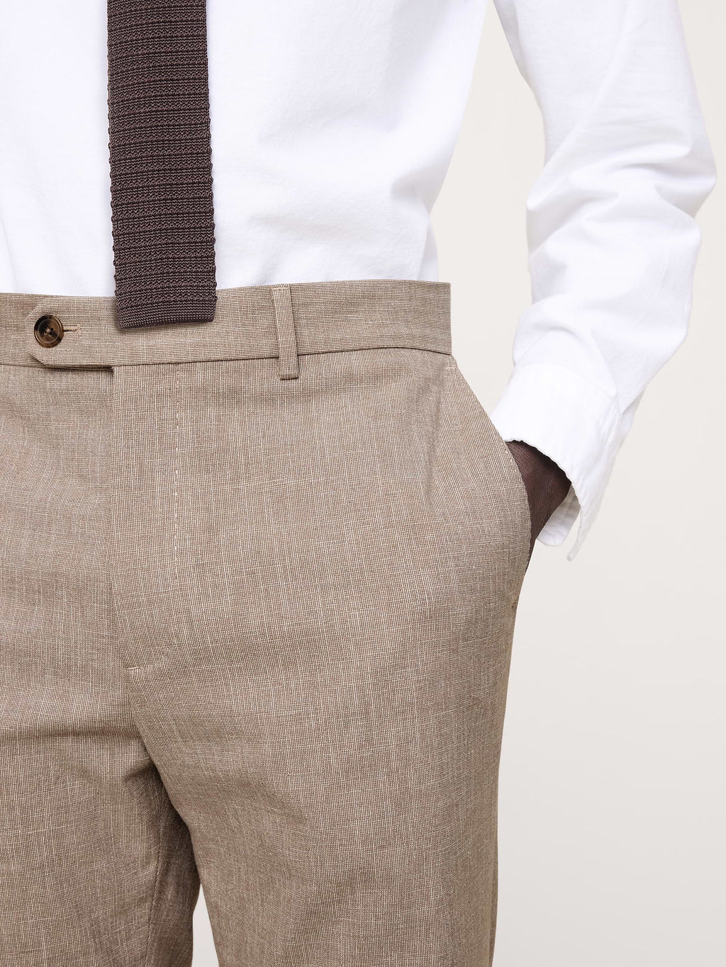 Slim Wrinkle-Resistant Dress Pant - Khaki Beige