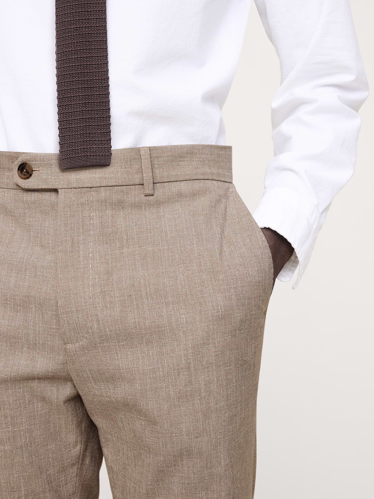 Slim Wrinkle-Resistant Dress Pant - Khaki Beige