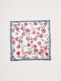 Embroidered Cotton Scarf by Vismaya - Red White Floral
