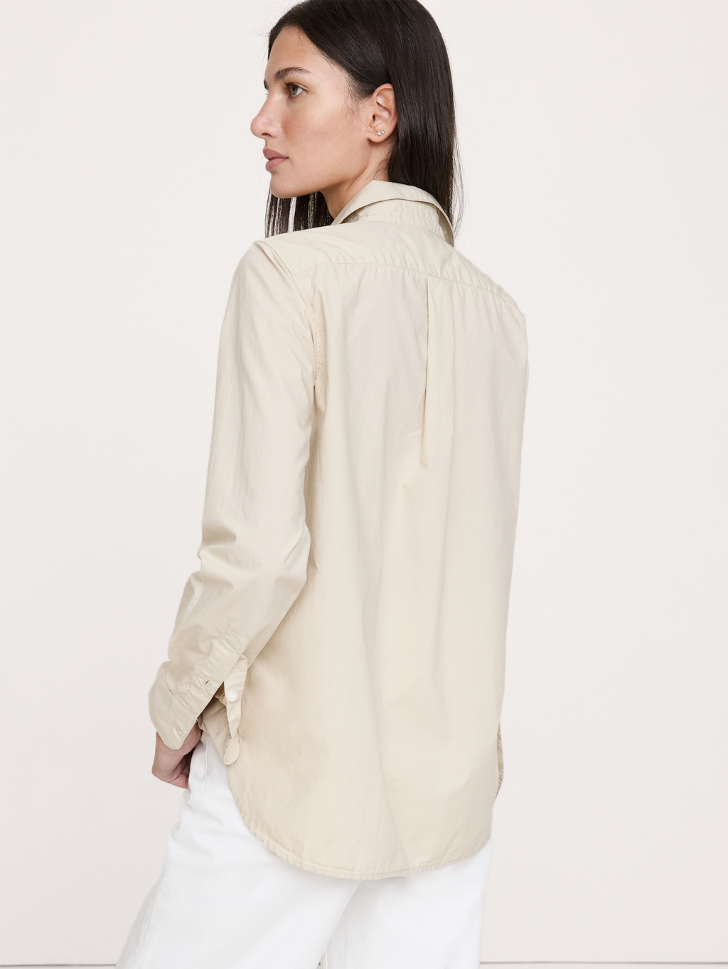 The Everyday Shirt in Cotton Poplin - Twine Beige