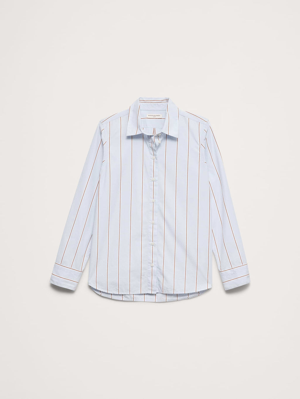 The Everyday Shirt in Cotton Poplin - Blue Stripe