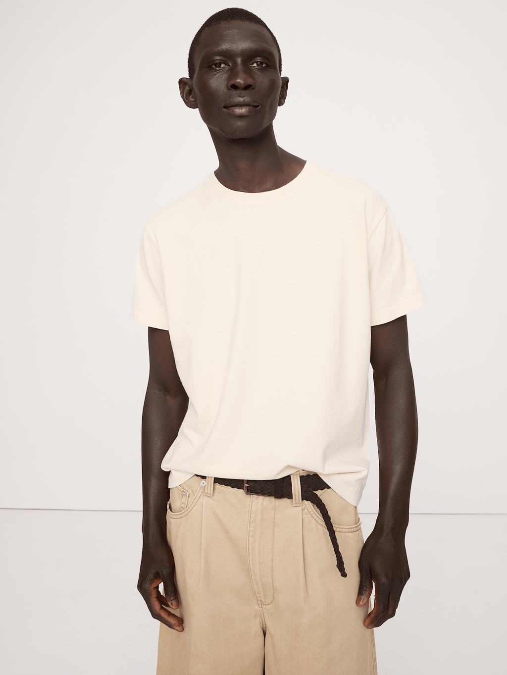 Heavyweight Cotton Crew-Neck T-Shirt - Soft Stone