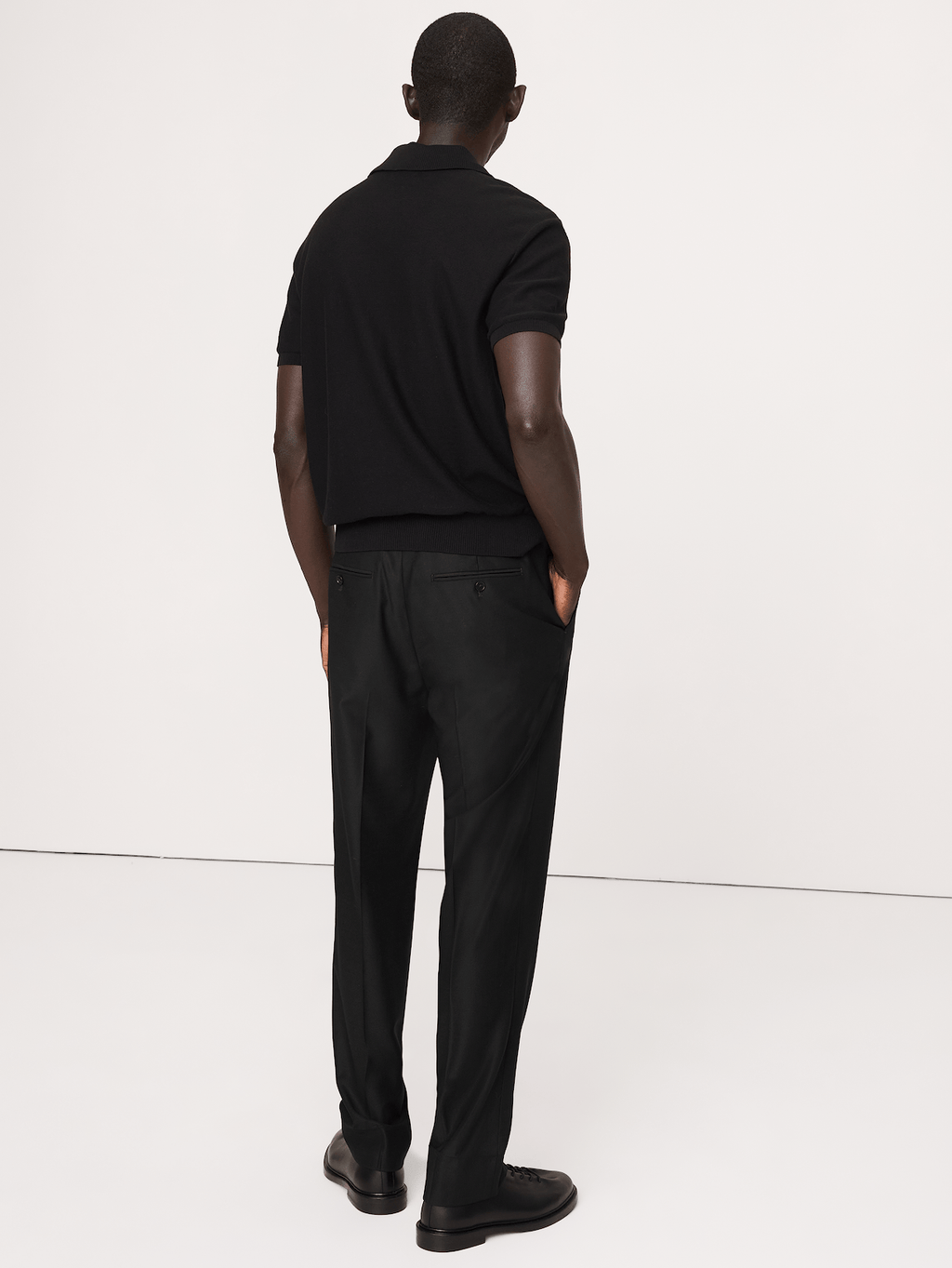Signature Italian Hopsack Suit Pant - Black