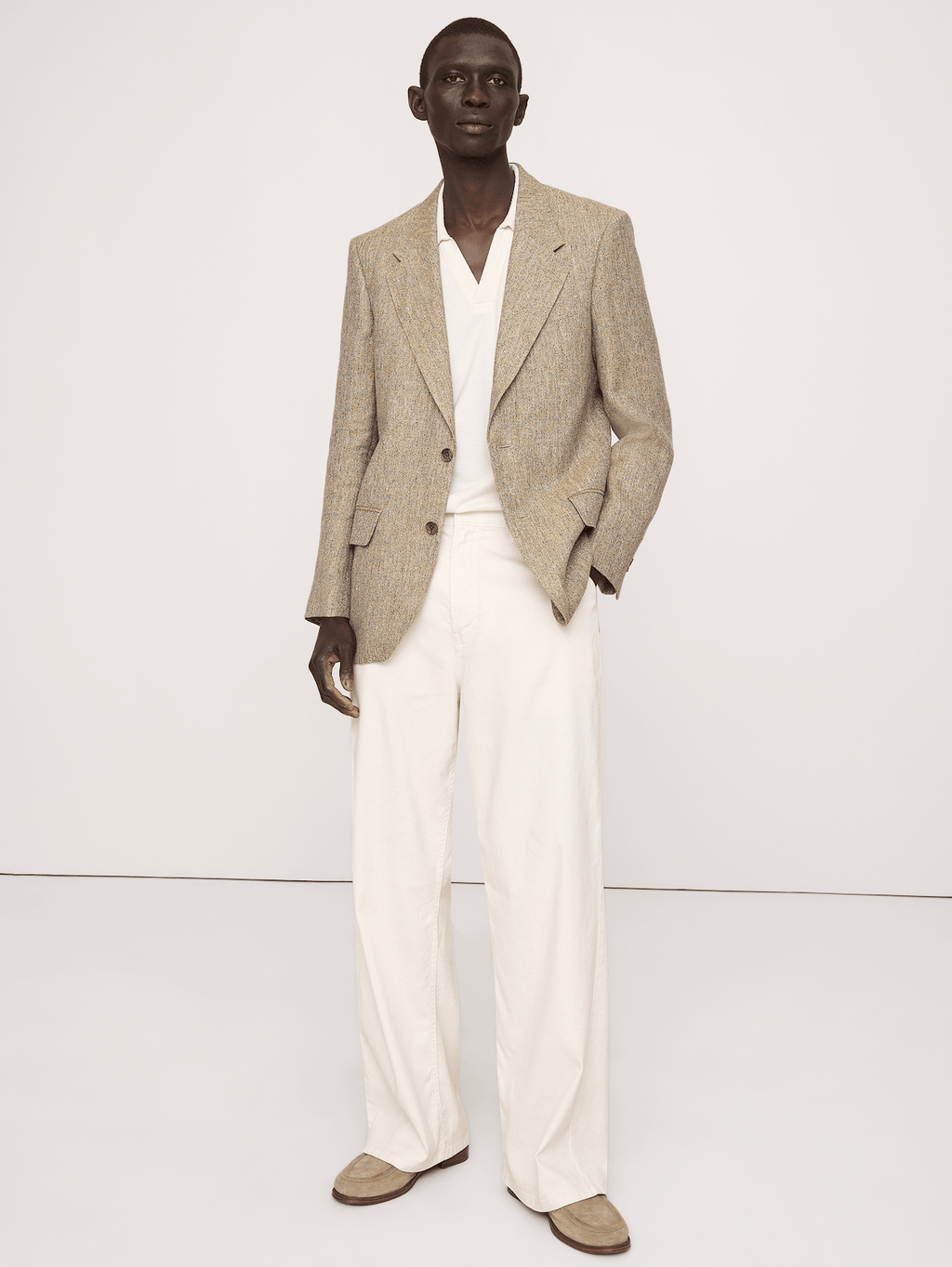 Relaxed Italian Linen Suit Jacket - Multi