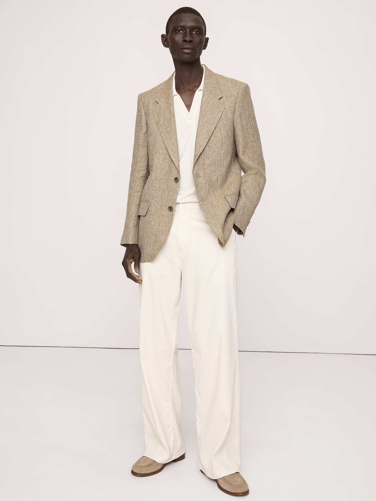 Relaxed Italian Linen Suit Jacket - Multi