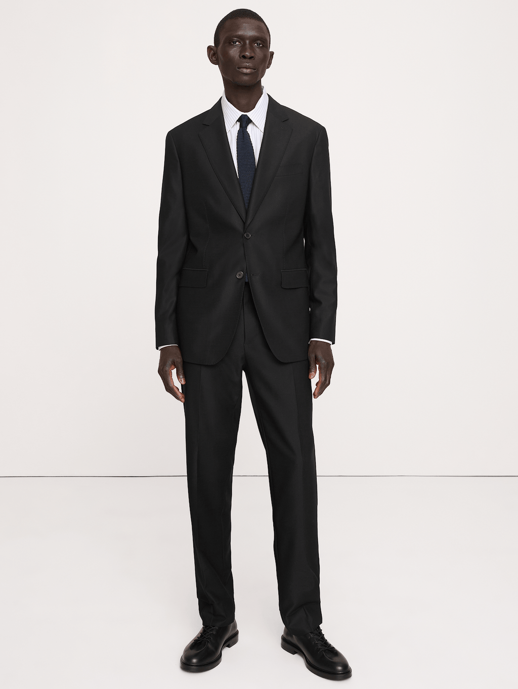 Signature Italian Hopsack Suit Jacket - Black