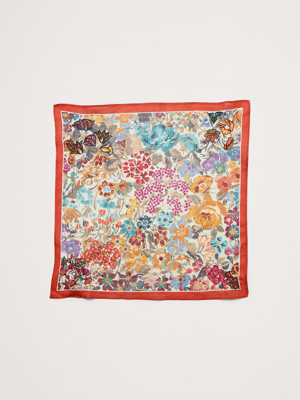 Embroidered Cotton Scarf by Vismaya - Multi