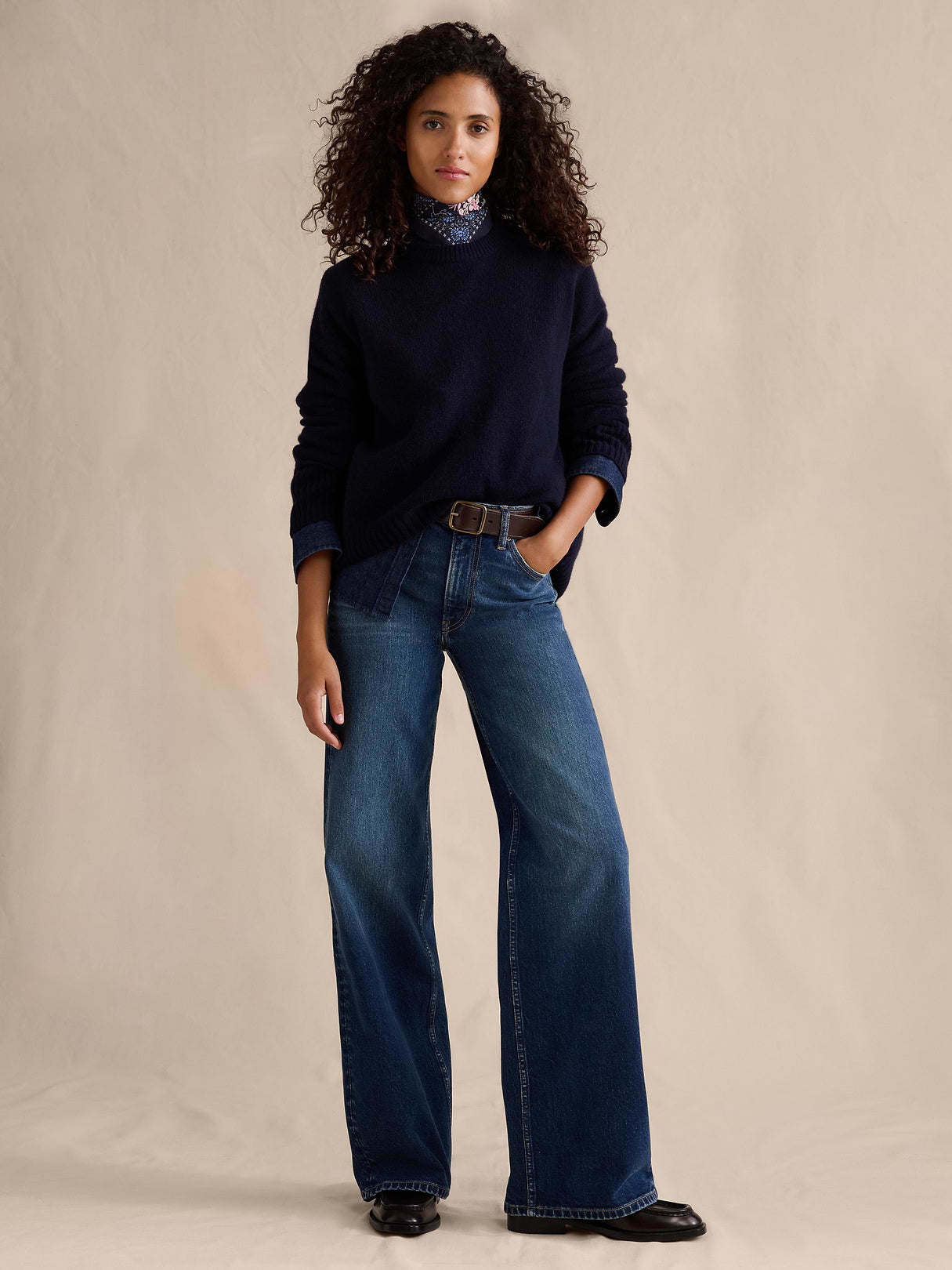 The Icon Classic Wide-Leg Jean - Medium Wash