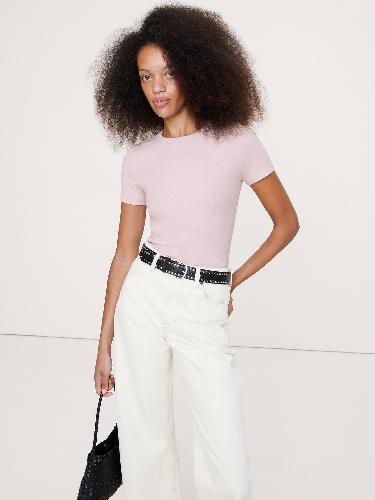 Ribbed Baby T-Shirt - Dusty Rose Pink