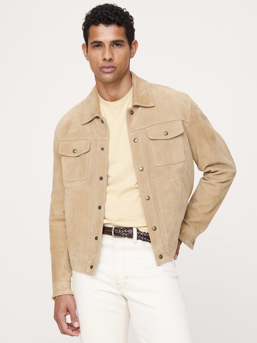 Lightweight Cotton Crew-Neck T-Shirt - Golden Khaki