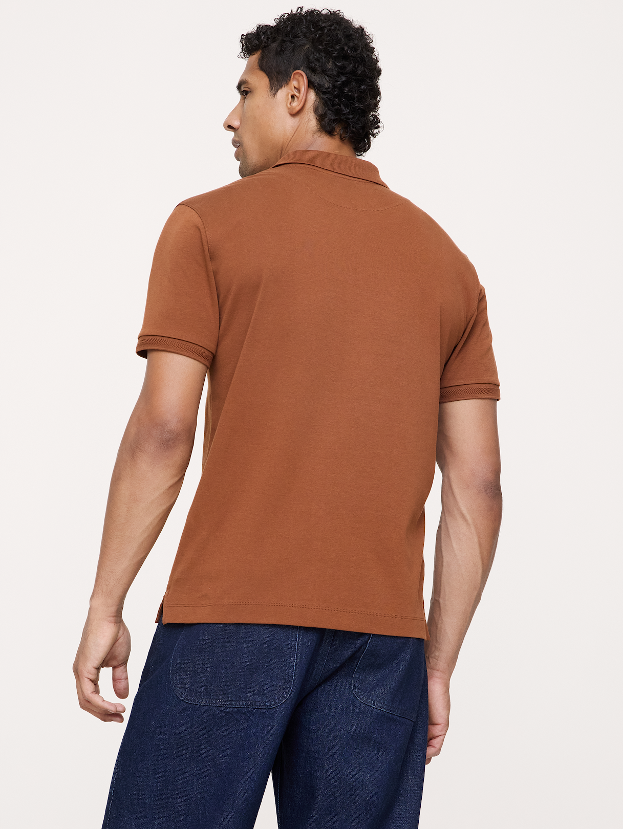 Luxury-Touch Polo - Burnt Sienna
