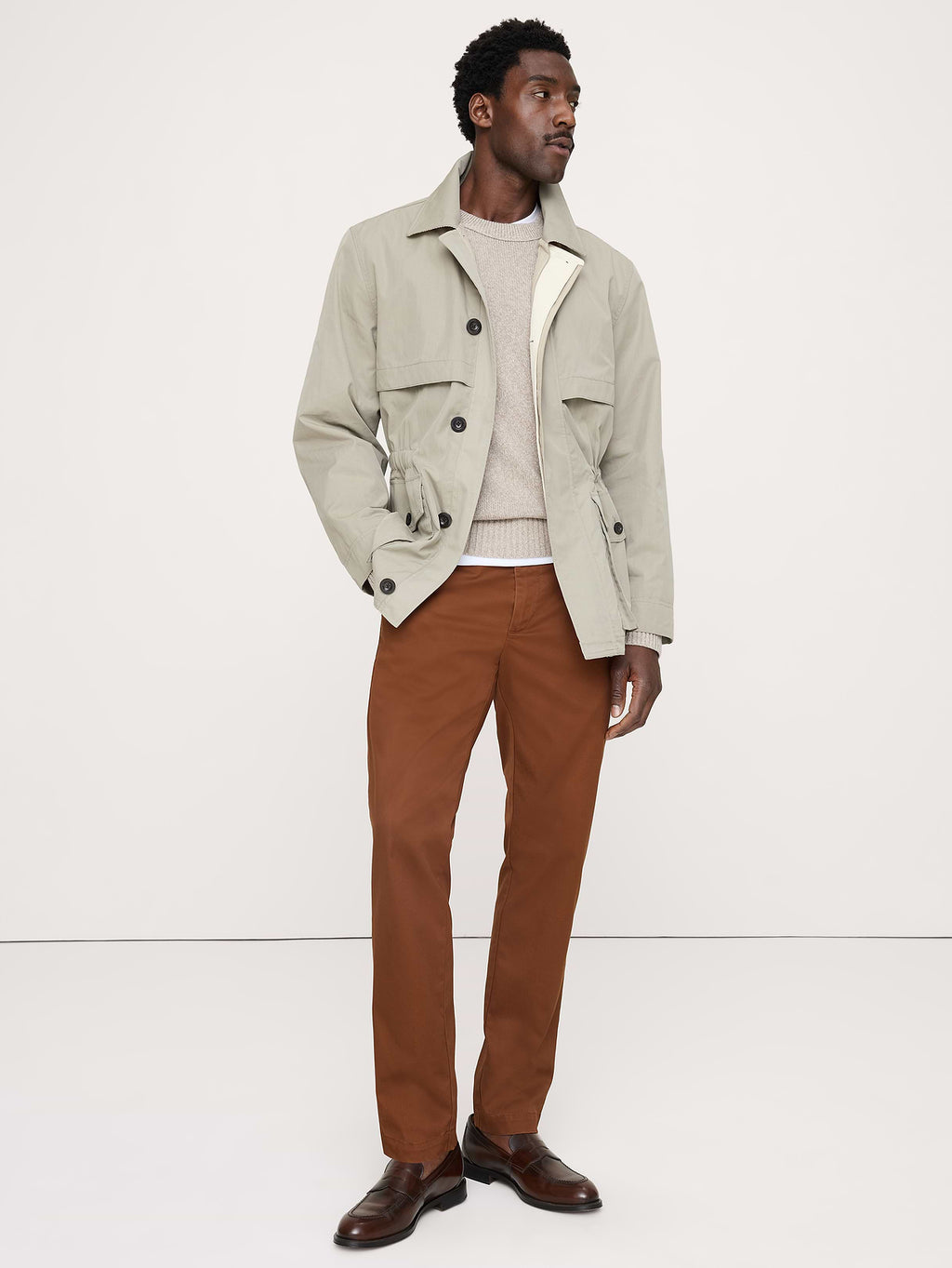 Slim Lived-In Chino - Burnt Sienna Brown