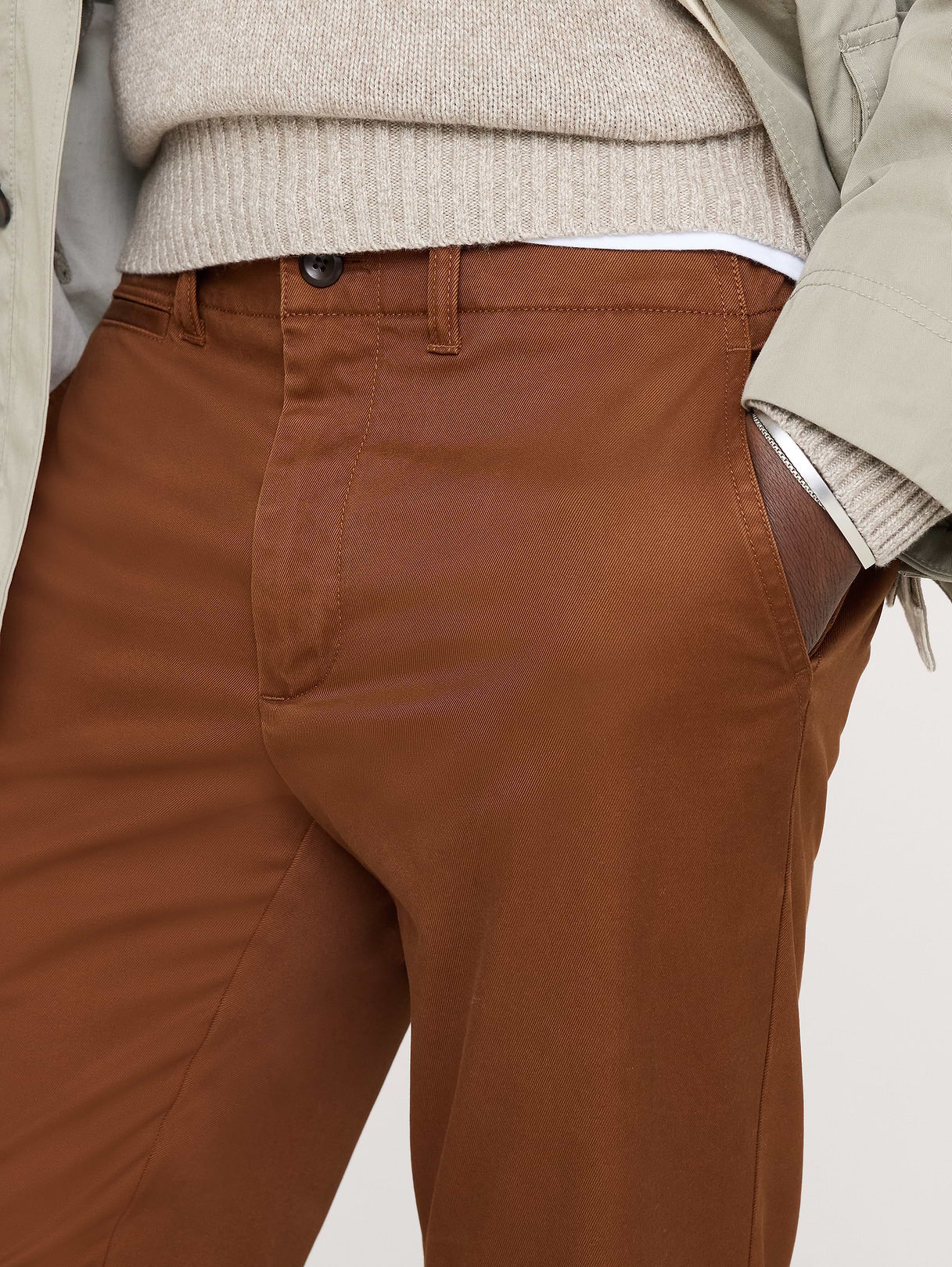 Slim Lived-In Chino - Burnt Sienna Brown