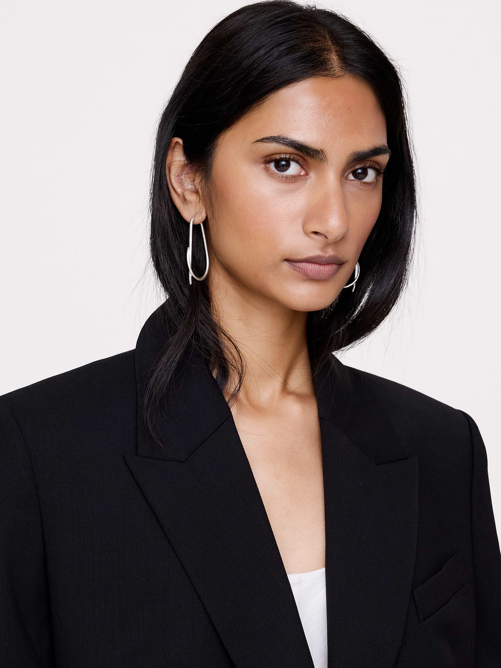 Large Knotted Hoop Earrings - Silver