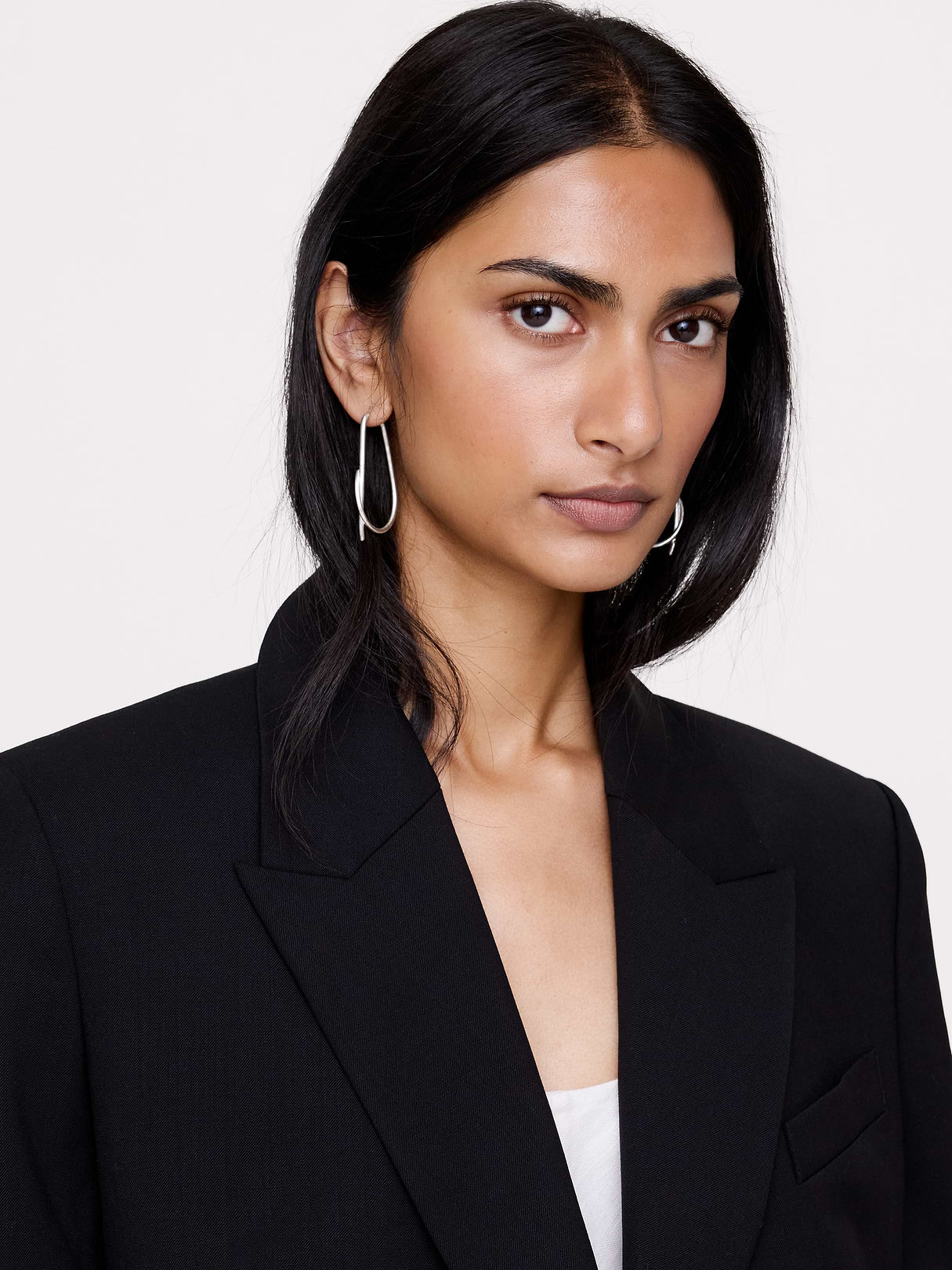 Large Knotted Hoop Earrings - Silver