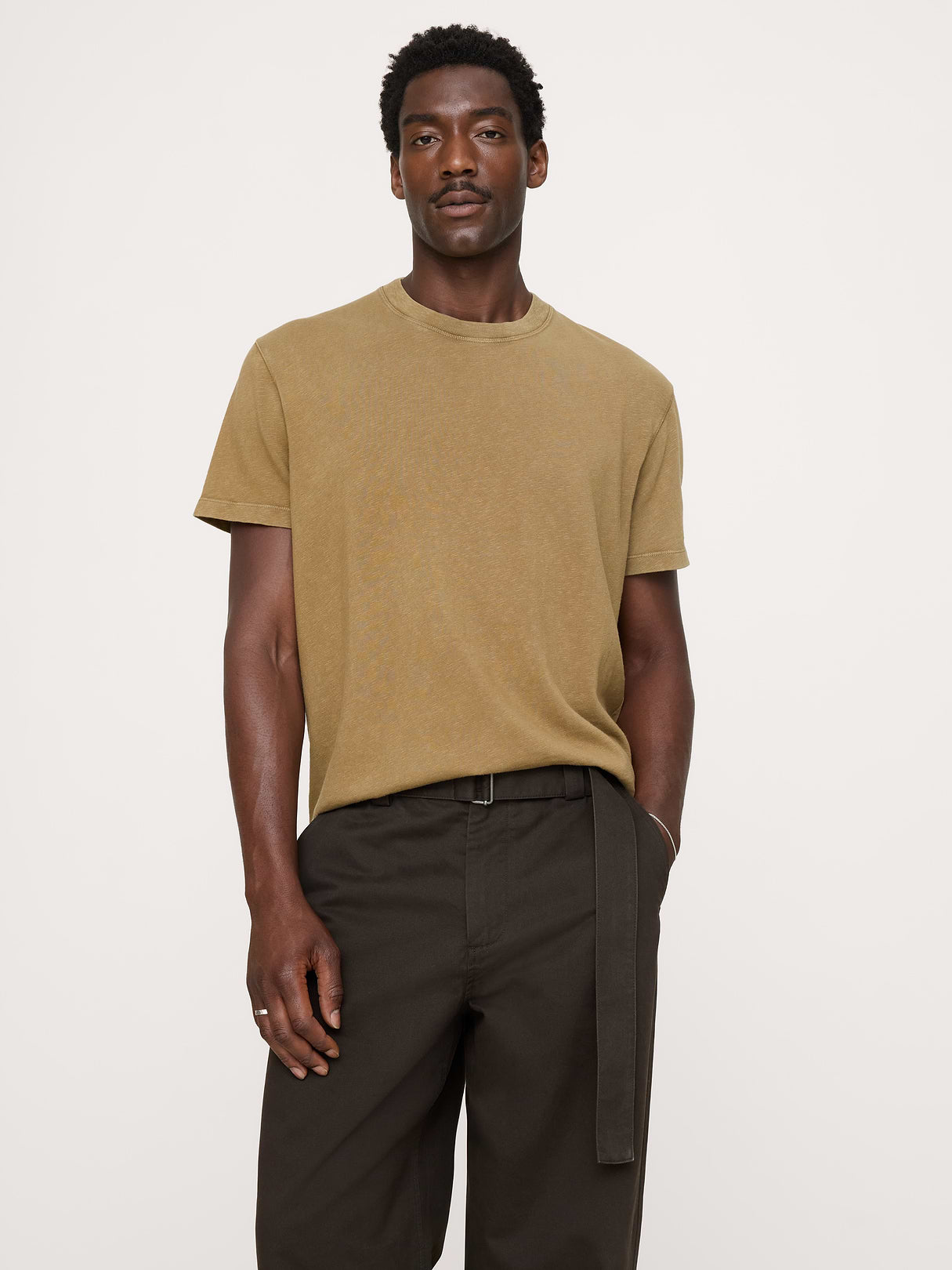 Midweight Cotton Slub Crew-Neck T-Shirt - Acorn Brown