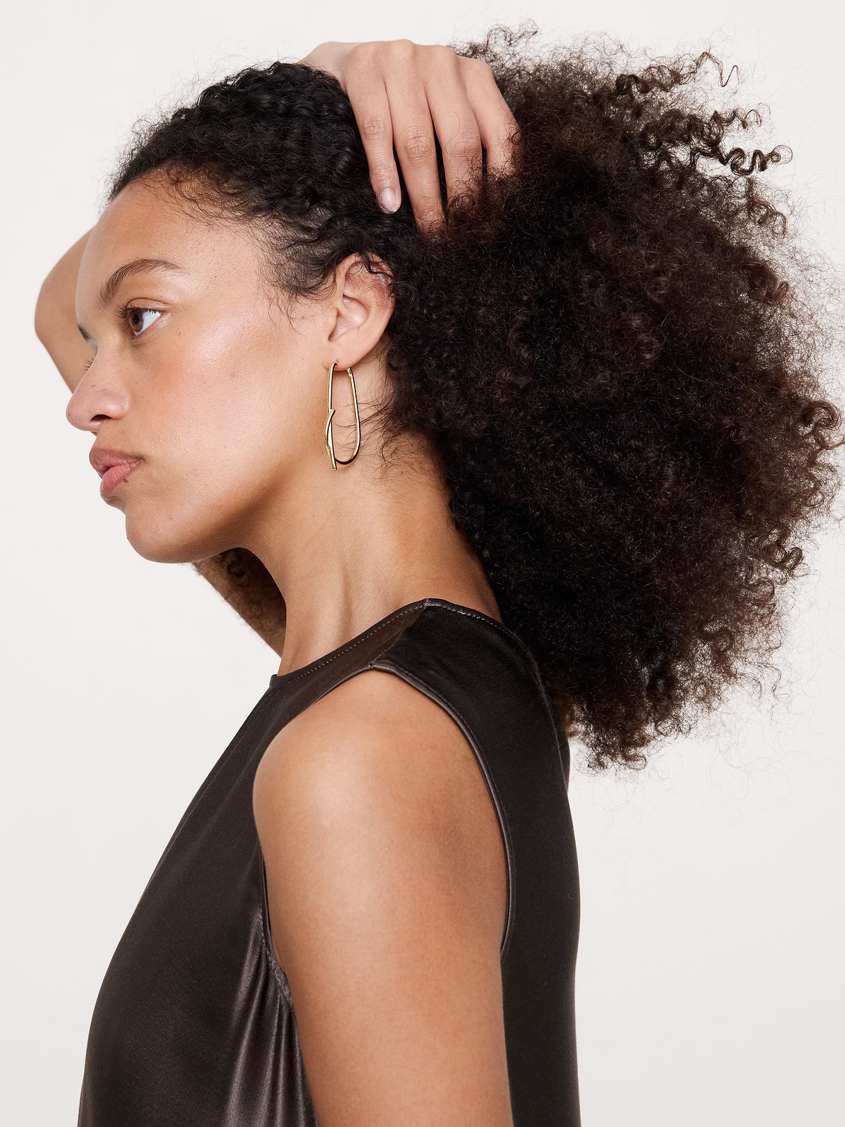 Large Knotted Hoop Earrings - Gold