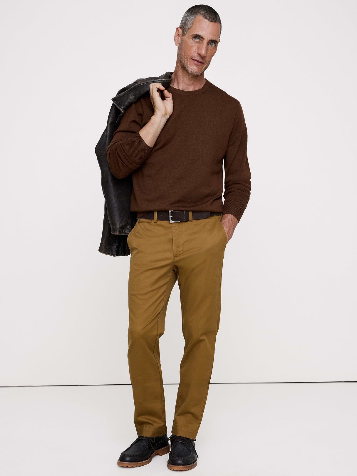 Slim Lived-In Chino - Antique Bronze
