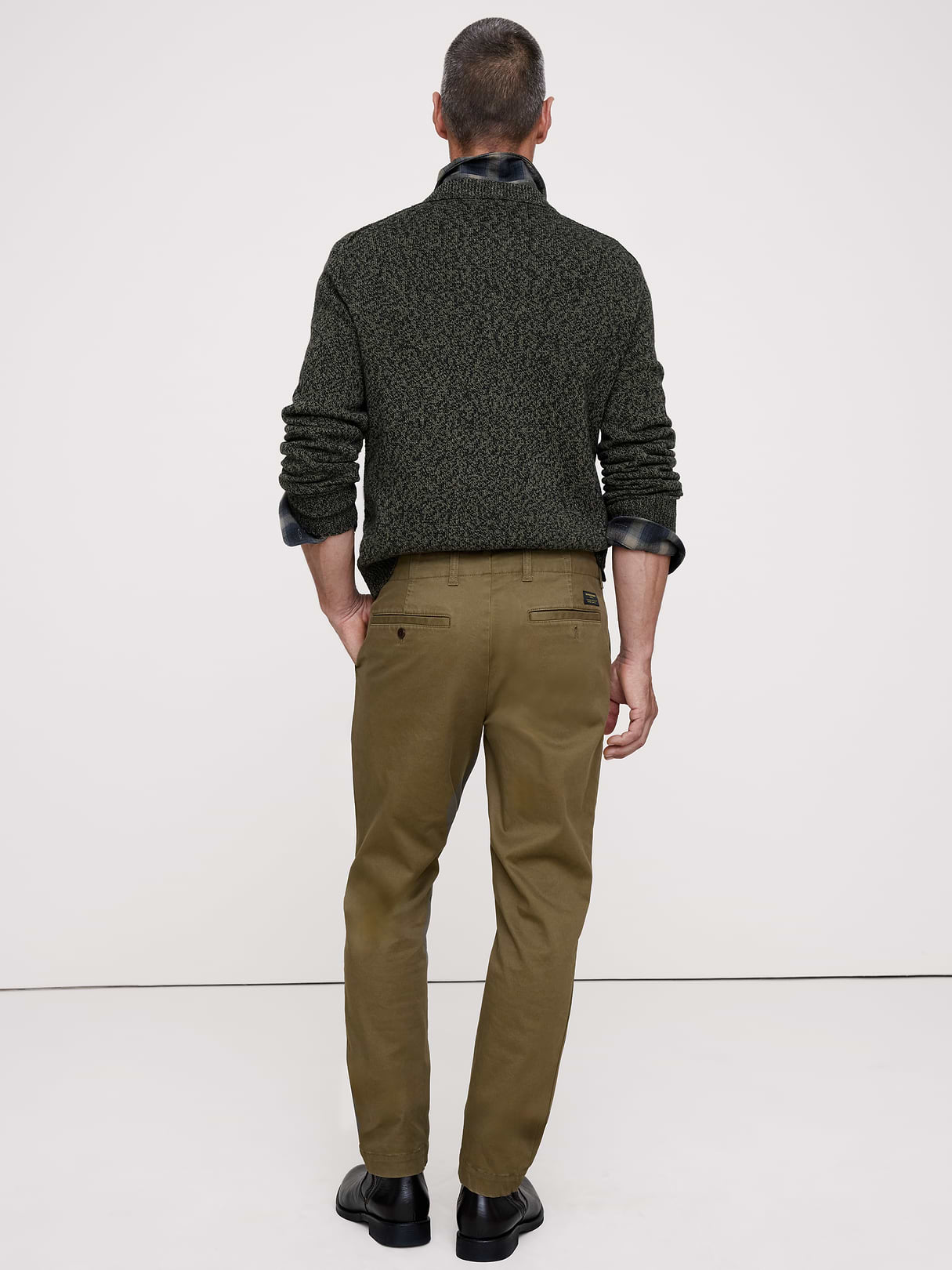 Slim Lived-In Chino - Brown Olive