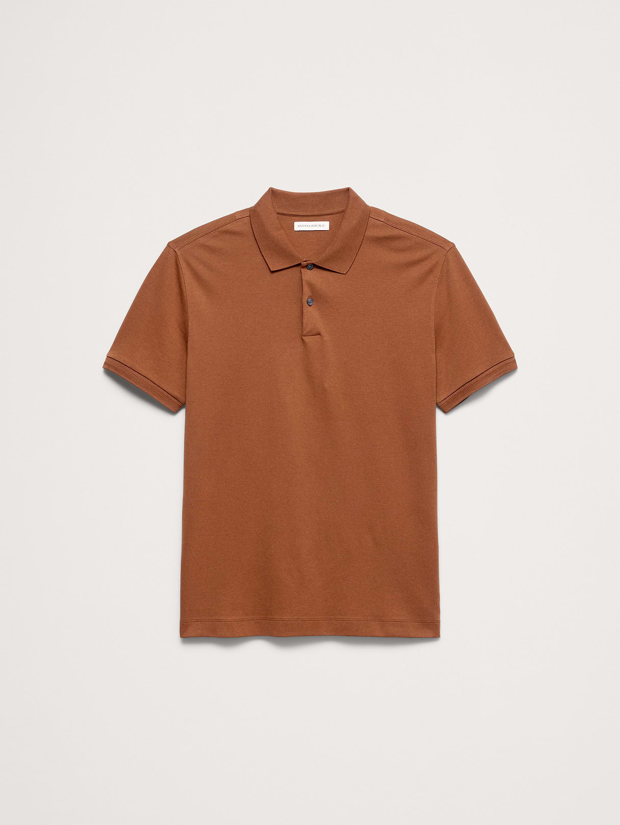 Luxury-Touch Polo - Burnt Sienna