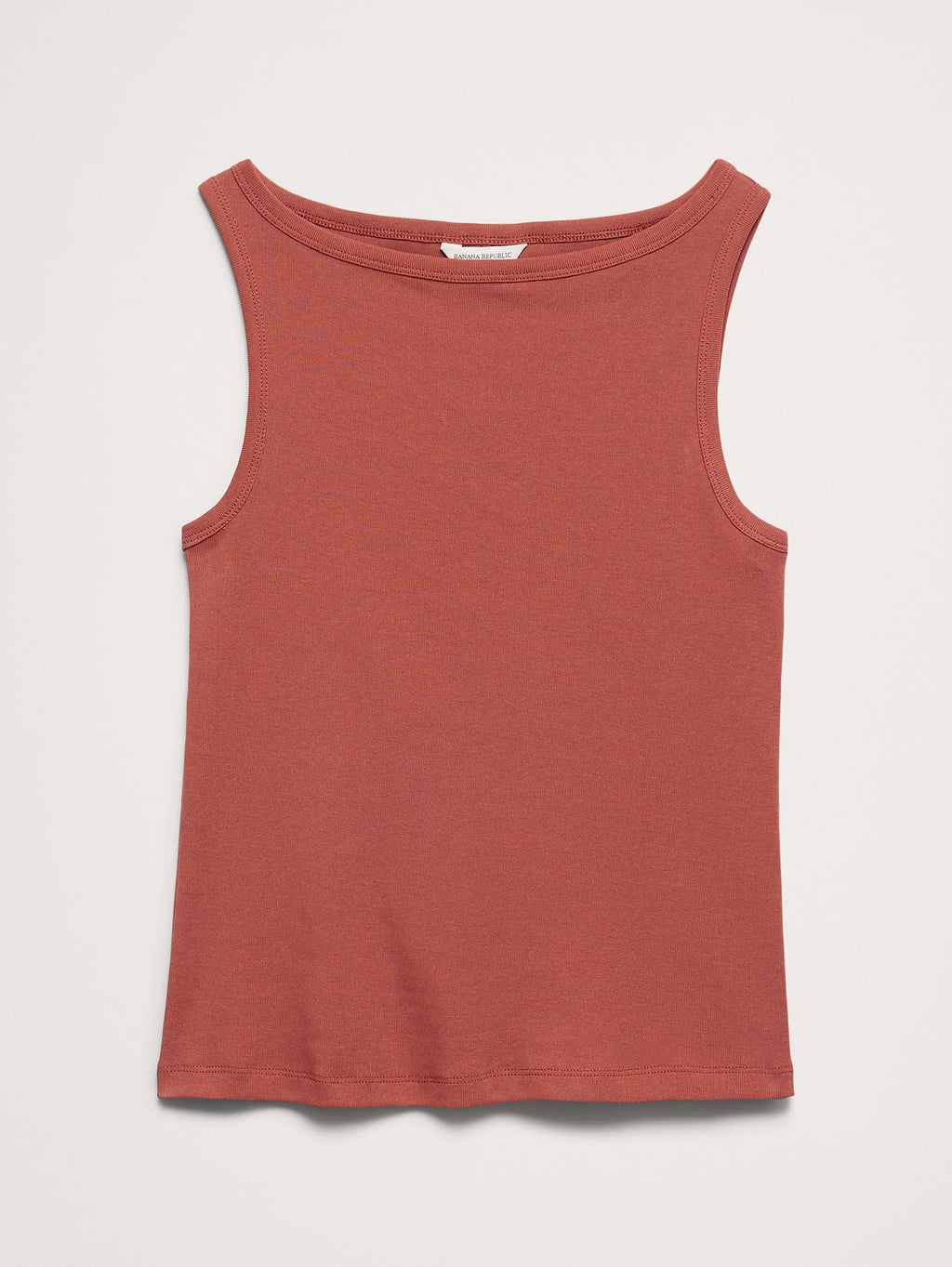 Minimalist Cotton Tank - Burnt Sienna Orange