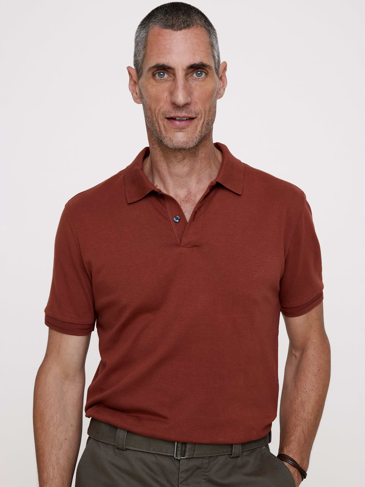Luxury-Touch Polo - Orange Rust
