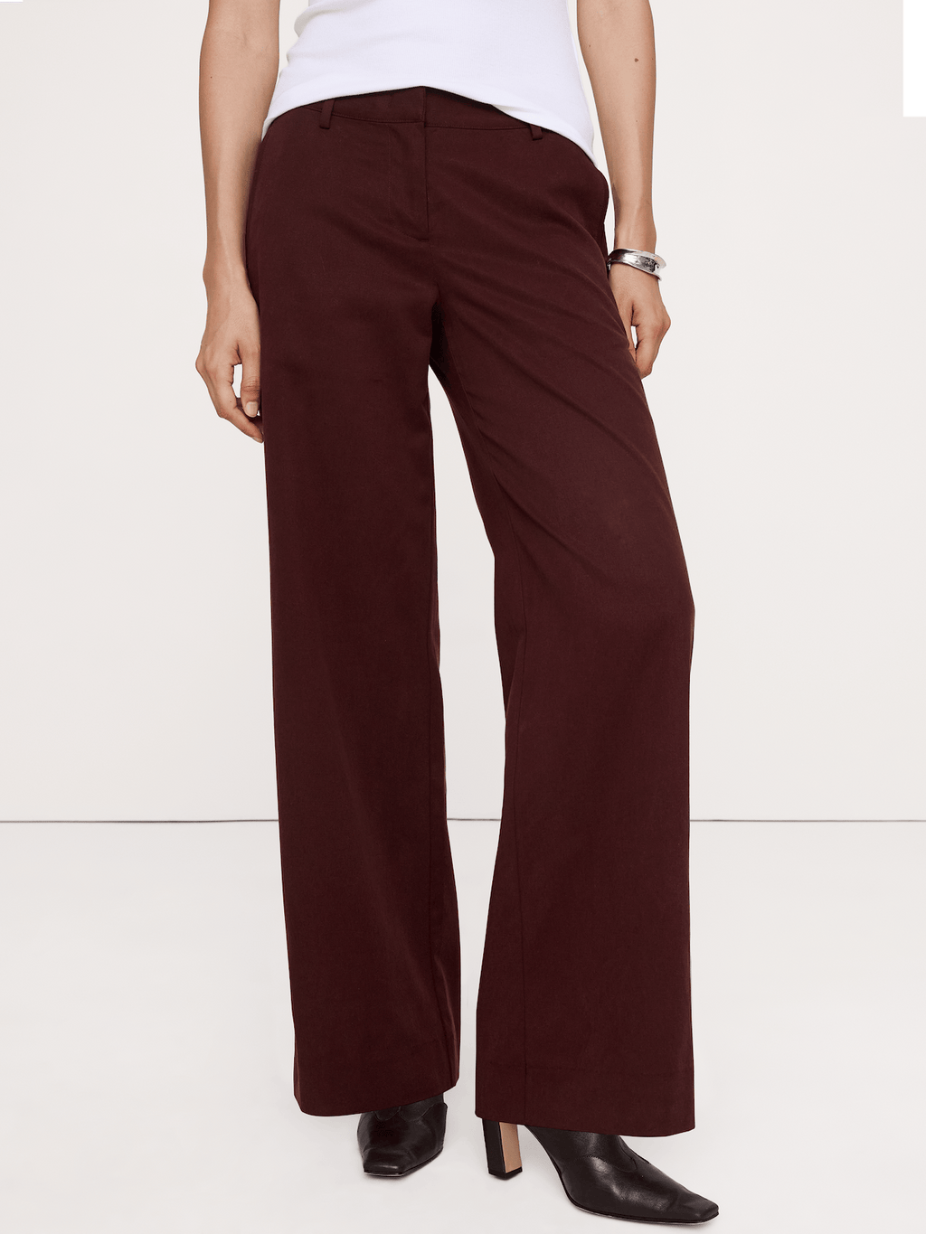 The Everyday Wide-Leg Pant in Tencel™-Cotton - Radicchio Burgundy