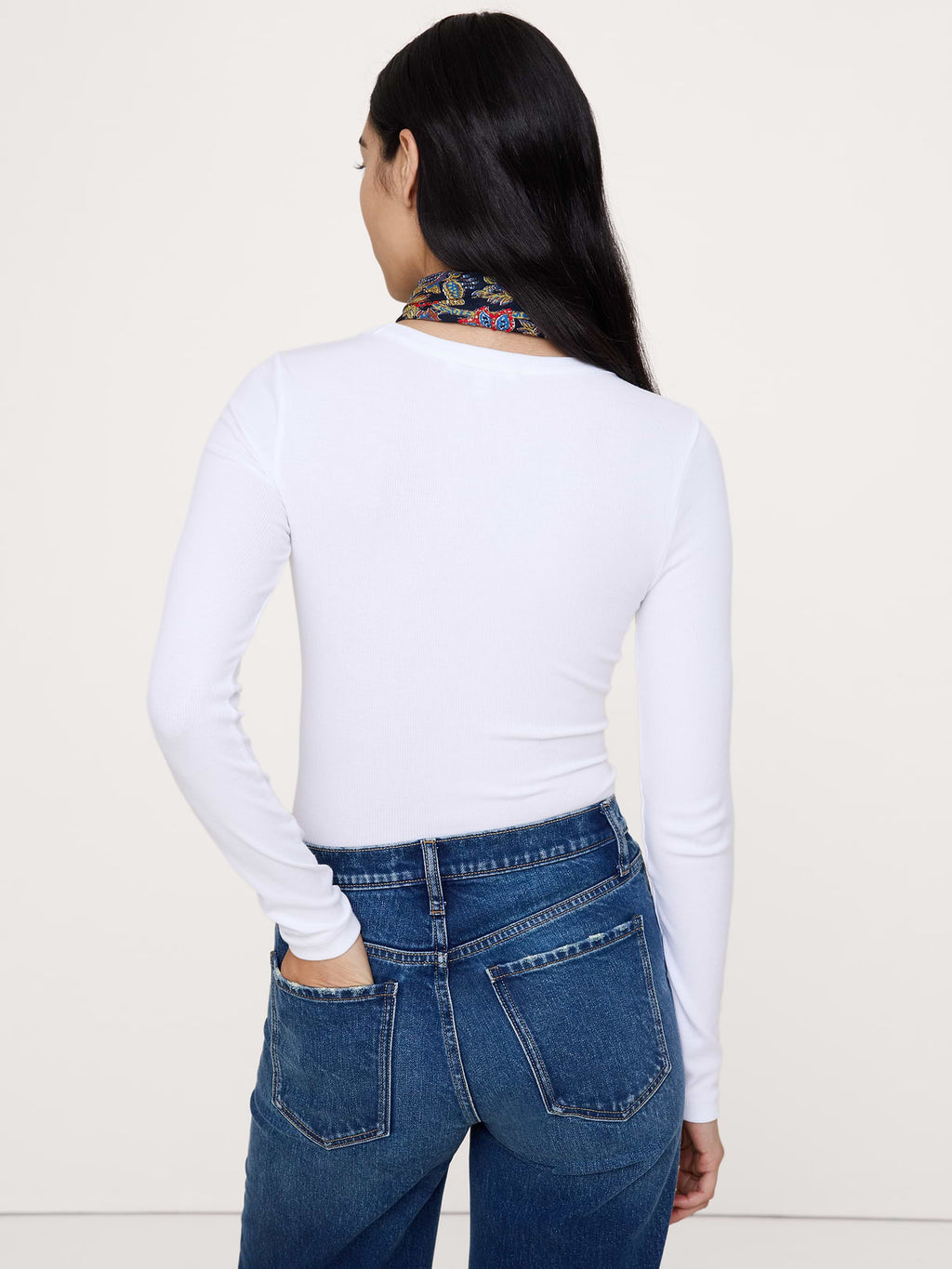 Ribbed Crew-Neck T-Shirt - White