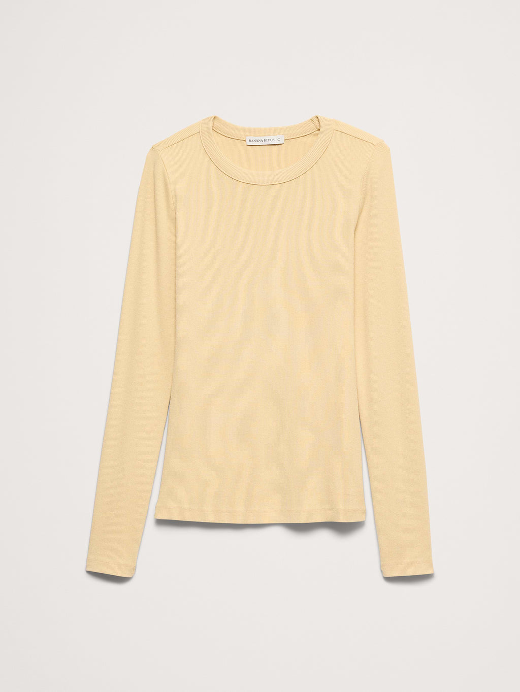 Ribbed Crew-Neck T-Shirt - BISCOTTI