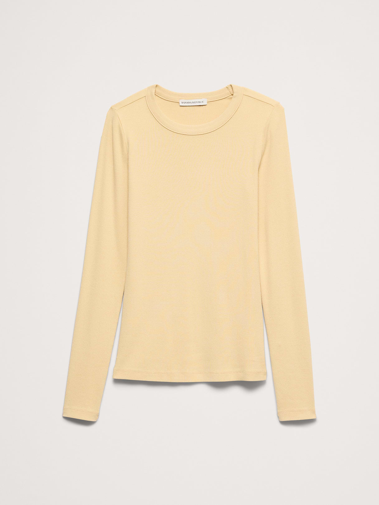 Ribbed Crew-Neck T-Shirt - BISCOTTI