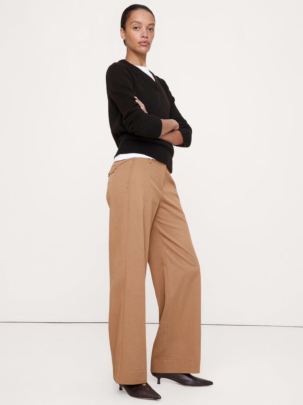 The Everyday Wide-Leg Pant in Tencel™-Cotton - Burnt Cinnamon