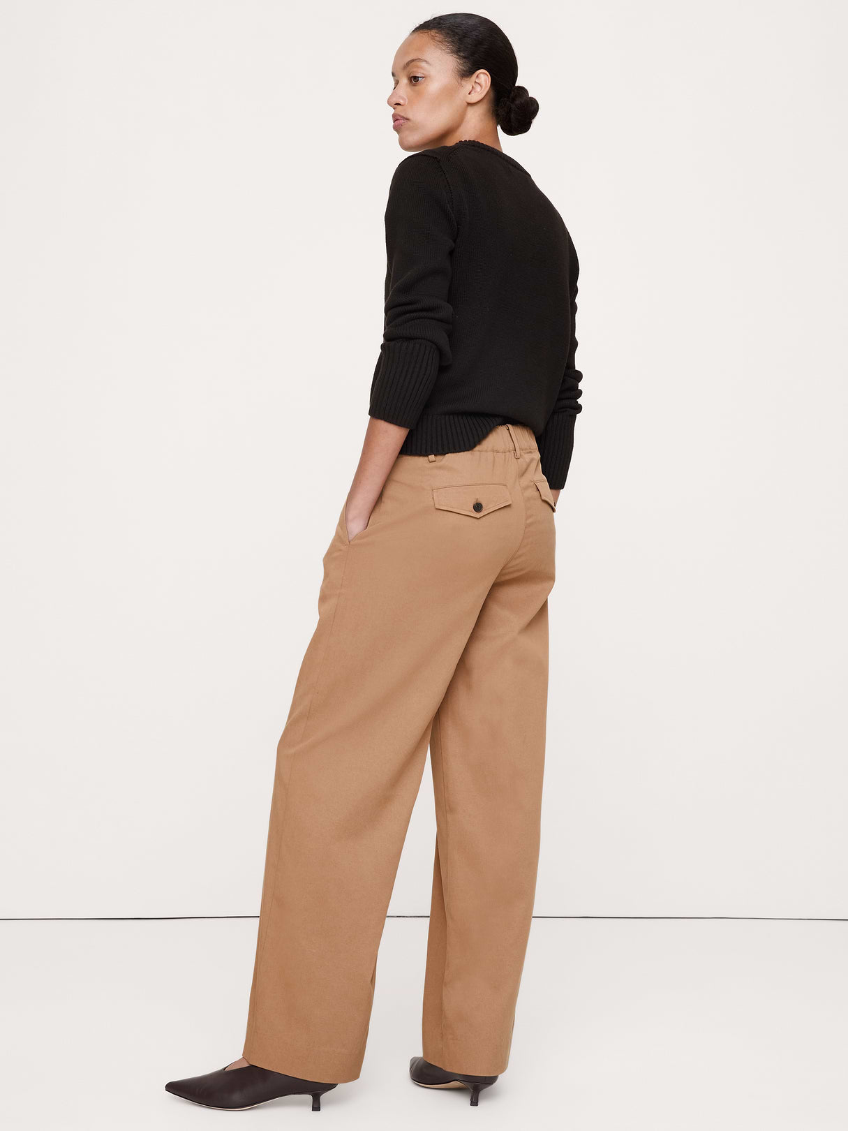 The Everyday Wide-Leg Pant in Tencel™-Cotton - Burnt Cinnamon