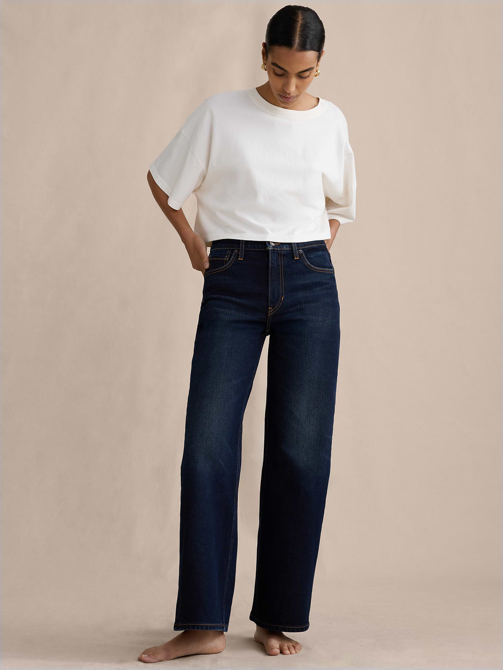 The Icon Classic Wide-Leg Jean - Dark Wash