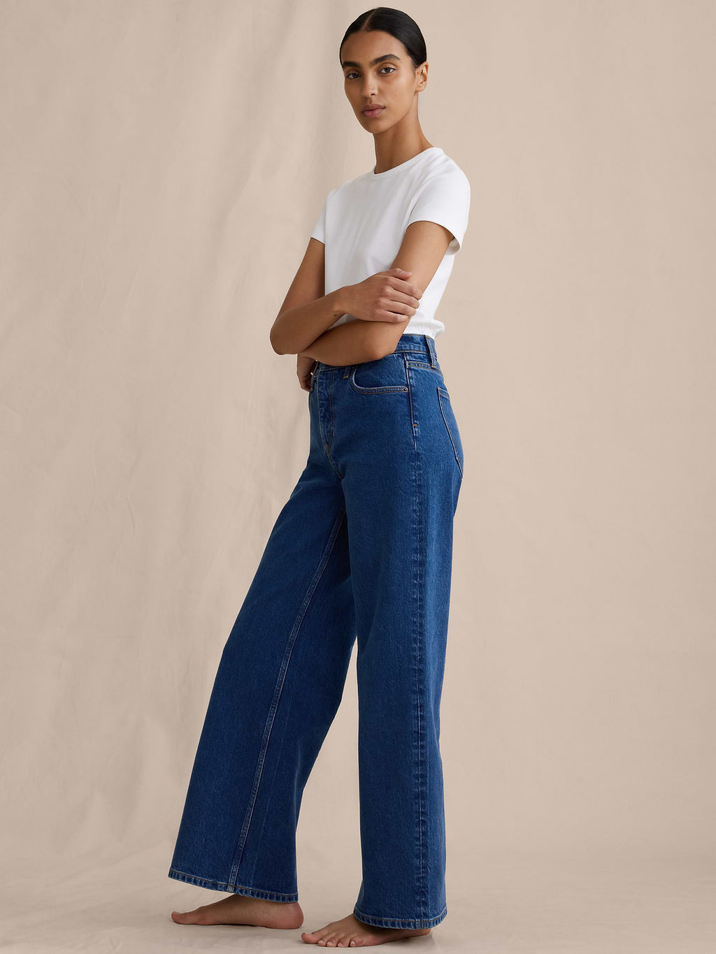 The Icon Classic Wide-Leg Jean - Vintage indigo