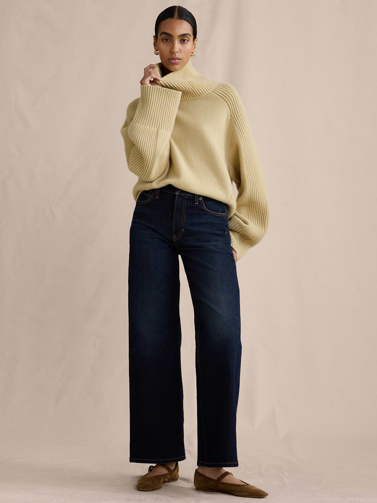 The Icon Classic Wide-Leg Jean - Dark Wash