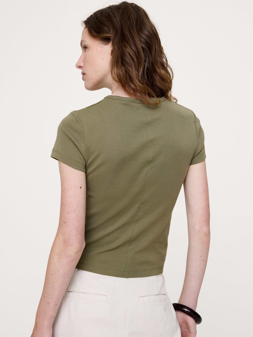 Minimalist Cotton Baby T-Shirt - Spanish olive