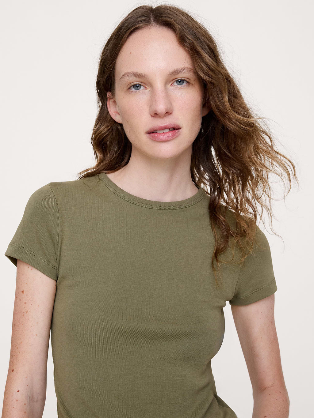 Minimalist Cotton Baby T-Shirt - Spanish olive