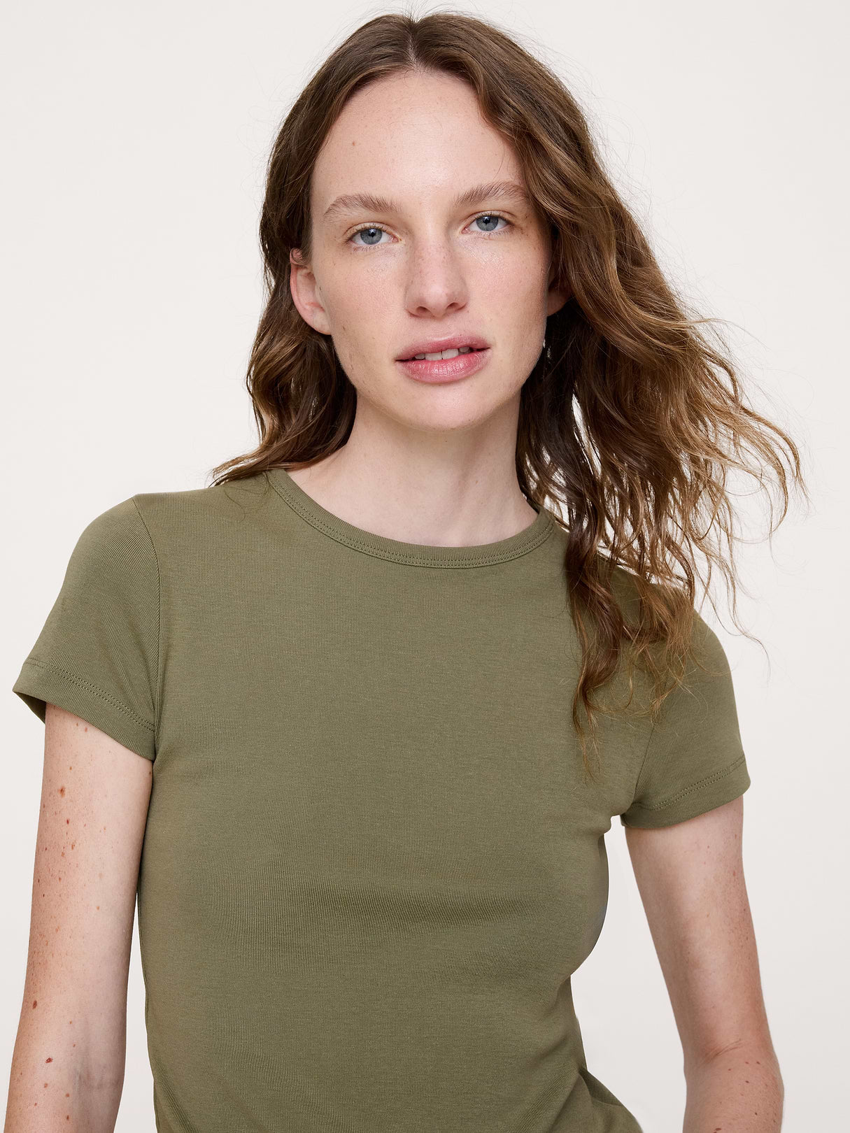 Minimalist Cotton Baby T-Shirt - Spanish olive